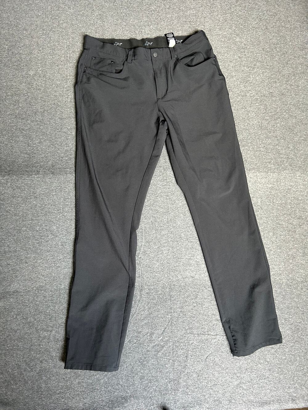 Greg Norman golf pants mens black 34x32, stretch, straight leg